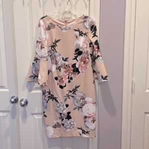 Nude Floral Calvin Klein Dress